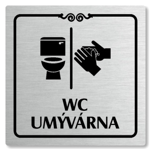 WC, umývárna, 100x100mm, stříbrná, Texas